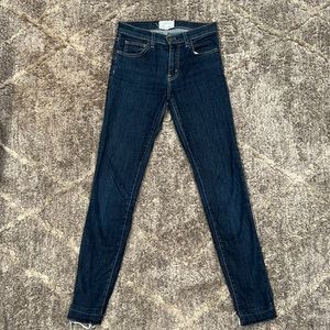 Current Elliot frayed hem skinny Jean
